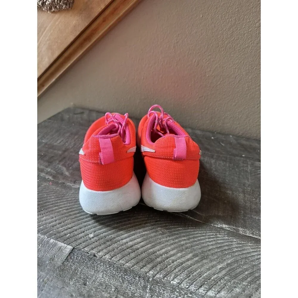 Nike Roshe Run 599729-608 Lava Glow Low Lace Sneakers Shoes Girls Youth US Sz 5y